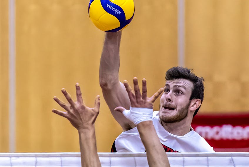 UNB Reds graduate Brad Stewart, a Wolfville native, is heading overseas to play volleyball in Sweden. – Fran Harris • for UNB Athletics