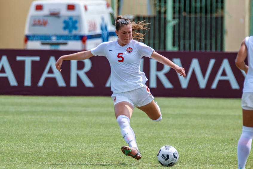 Halifax's Annika Leslie is a centre-back on the Canadian team that will compete at the FIFA World Cup Under-20 soccer championship in Costa Rica. - Audrey Magny