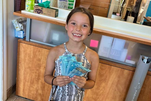 Ellie Milton, 8, of Halifax, recently donated a total of $120 to the Nova Scotia SPCA.  The money was raised on her birthday, when she had a ‘fiver party.’  - Contributed