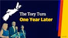 TORY TURN ONE YEAR LATER SLIDER GRAPHIC