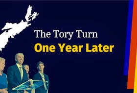TORY TURN ONE YEAR LATER SLIDER GRAPHIC