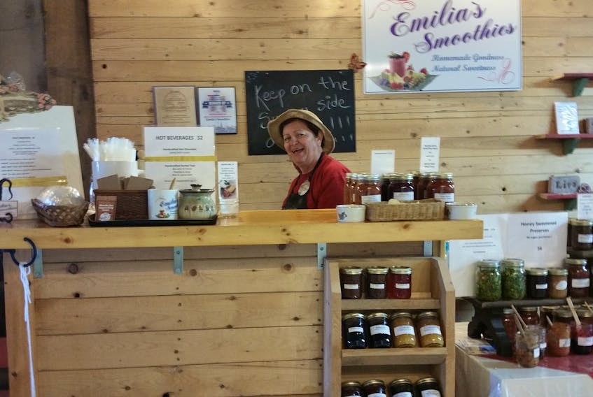 West Pubnico’s Emilia Ouellette Williams, owner of Emilia’s Smoothies, has expanded her business since she started selling homemade preserves about 15 years ago. She now also offers smoothies, kombucha and plantain cream, soap and lip gloss.