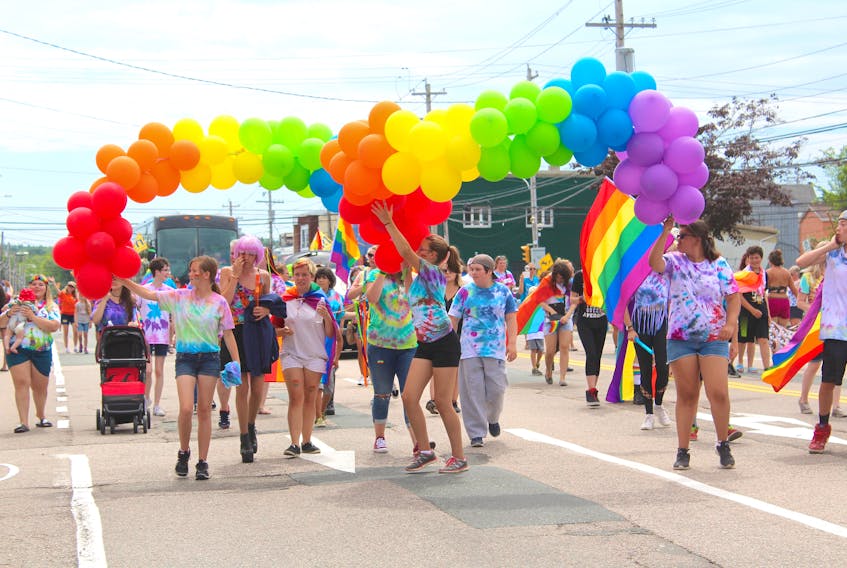 People celebrate during the 2018 Pride parade in Sydney. CAPE BRETON POST FILE 