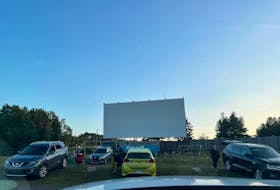 The classic drive-in theatre view with the big screen and rows of vehicles taking in the featured film. Contributed photo/Krista Blaikie Hughes photo
