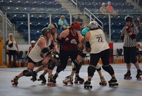 Kate MacDonald, a.k.a. Angry Beaver, takes on the Muddy River Rollers as she attempts jamming for the first time. Her goal is to get through the pack of blockers on the opposing team to score points.