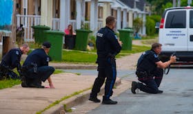 Halifax Regional Police officers investigate a report of gunshots on Friday, August 5, 2022, after a shooting late Thursday night near the intersection of Micmac St. and Chisholm Ave. in Halifax. There were no reported injuries in the incident.
Ryan Taplin - The Chronicle Herald