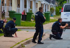 Halifax Regional Police officers investigate a report of gunshots on Friday, August 5, 2022, after a shooting late Thursday night near the intersection of Micmac St. and Chisholm Ave. in Halifax. There were no reported injuries in the incident.
Ryan Taplin - The Chronicle Herald