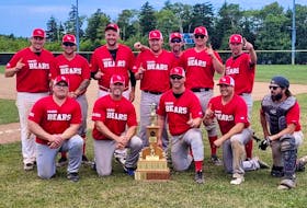 The Trixie’s Bears won the 29th annual Canadian National Oldtimers Federation tournament in Halifax. Team members include, back, from left: Shawn MacDougall, Dan O'Shea, Julien Fitzgerald, Darcy Clinton, Carter McGrath, Matt Bradley and Colin Myers, and front, from left: Morgan McIntosh, Jed MacEwen, Nigel Fisher and Dustin Larkin. Contributed