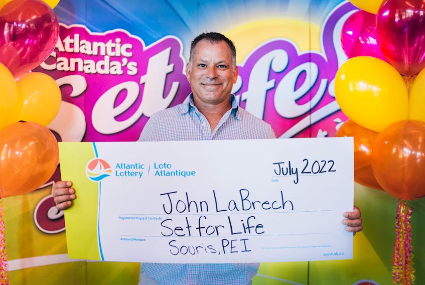 John LaBrech of Souris has won a Set for Life top prize worth $675,000. Contributed