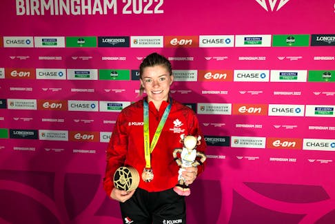Prince Edward Islander Hannah Taylor won a wrestling bronze medal at the 2022 Commonwealth Games in Birmingham, England, on Aug. 5. Wrestling Canada • Special to The Guardian