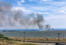 Firefighters were battling a blaze at the City's of St. John's Robin Hood Bay landfill site Sunday afternoon.