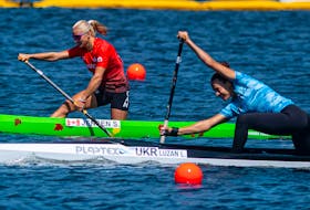 Canada's Sophia Jensen and Ukraine's Liudmyla Luzan battle to the finish line in the C1 Women 500m A Final at the ICF Canoe Sprint World Championships on Lake Banook on Sunday, August 7, 2022. Luzan edged out Jensen to take first place.
Ryan Taplin - The Chronicle Herald