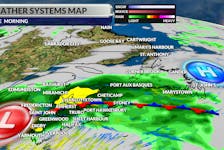 Rain will move across Atlantic Canada Tuesday, amounting to 30 to 50-plus mm for parts of the region.