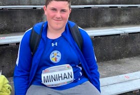 Max Minihan of Sydney captured a gold medal for Team Nova Scotia-Nunavut at the Royal Canadian Legion National Youth Track and Field Championships in Sherbrooke, Que. PHOTO CONTRIBUTED/CELTIC ATHLETICS
