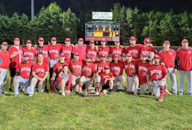 The St. John’s Capitals are the 2022 Baseball NL Senior A provincial champions after defeating the Conception Bay South Raiders 10-2 in Game 5 of the best-of-five series Sunday night at St. Pat’s Ball Park in St. John’s. The win gave the Caps the 3-2 series win and their seventh straight championship. Contributed photo