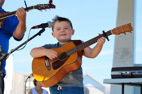 A natural entertainer: Five-year-old Carson Fullerton amazes Digby Scallop Days' audience
