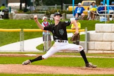 Jack Burke pitches against Newfoundland and Labrador on Aug. 8 at the 2022 Canada Winter Games. P.E.I. won 5-3. Team P.E.I. • Special to The Guardian