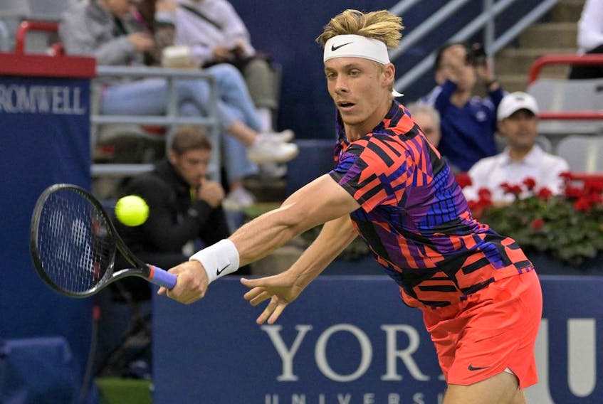 Left-hander Denis Shapovalov has won only one of his last nine matches. He was in a second-set tiebreak Monday evening when rain halted play.