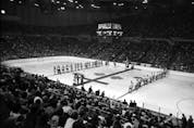  Game 4 in Vancouver at the Pacific Coliseum of the 1972 Summit Series between the Soviet and Canadian national hockey teams. Canada lost 5-3. (72-2949) Photo taken September 8, 1972. Ken Oakes/Vancouver Sun