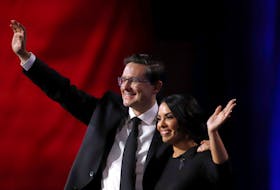 Pierre Poilievre and his wife Anaida celebrate after he is elected as the new leader of Canada's Conservative Party in Ottawa, Ontario, Canada, September 10, 2022. REUTERS/Patrick Doyle  Pierre Poilievre and his wife Anaida celebrate after he is elected as the new leader of Canada's Conservative Party in Ottawa, Ontario, Canada, September 10, 2022. REUTERS/Patrick Doyle