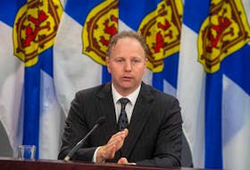 Finance Minister Allan MacMaster answers questions from reporters during a press conference at One Government Place on Friday, Sept. 9, 2022.
Ryan Taplin - The Chronicle Herald