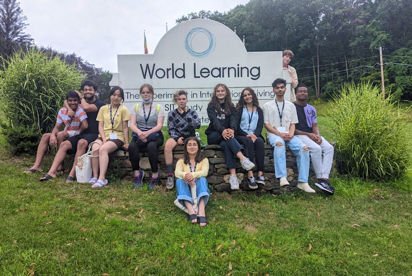 Skyler Merrin, pictured seated, fifth person from the left, was the only Atlantic Canadian to be selected to participate in the 2022 Youth Ambassadors Program that travelled to Brattleboro, Vt.; Louisville, Ky.; and Washington, D.C.; as well as Ottawa, Ont.; for a three-week leadership camp.