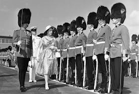  Queen Elizabeth II reviews a guard of honour in Toronto, 1959.