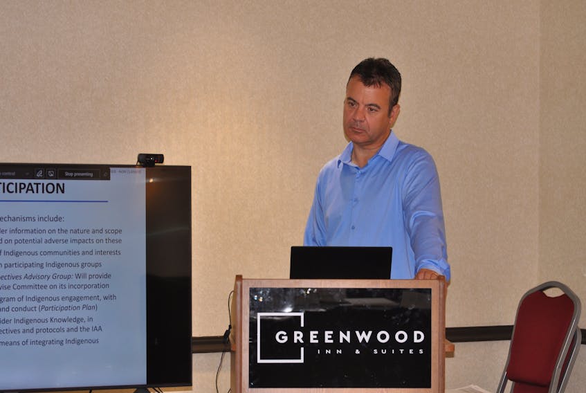 Steve Bonnell of the Impact Assessment Agency of Canada facilitated a workshop on the regional assessment process in relation to offshore wind development in Corner Brook on Tuesday, Sept. 13. - Diane Crocker/SaltWire Network