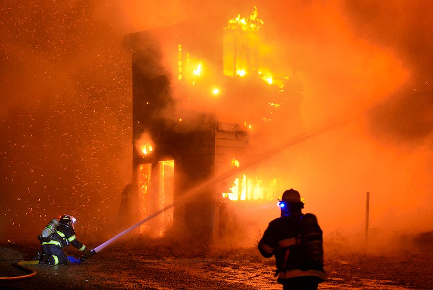 A former lounge in Conception Bay South was destroyed by fire early Wednesday morning. Keith Gosse/The Telegram