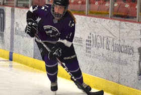 Morgan O’Keefe of Glace Bay will be one of eight returning players on this year’s Cape Breton Lynx team. The third-year defender will be one of four veteran players on the club’s blue-line this season. JEREMY FRASER/CAPE BRETON POST