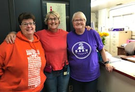 Members of 2022 Hants County Exhibition management team — from left, Debbie Watson, Lisa Hines, and Barb Rockwell — are hoping visitors will check out the wide variety of entertainment that’s on tap for this year’s festival.