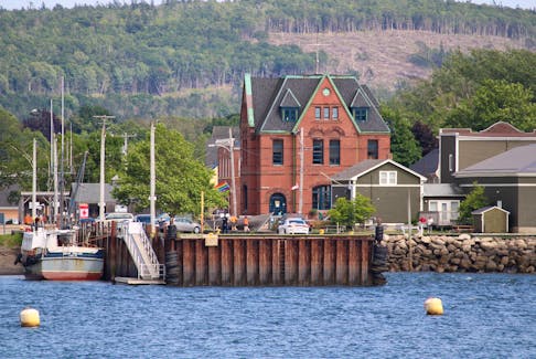 The Annapolis Royal Wharf as seen from Granville Road.