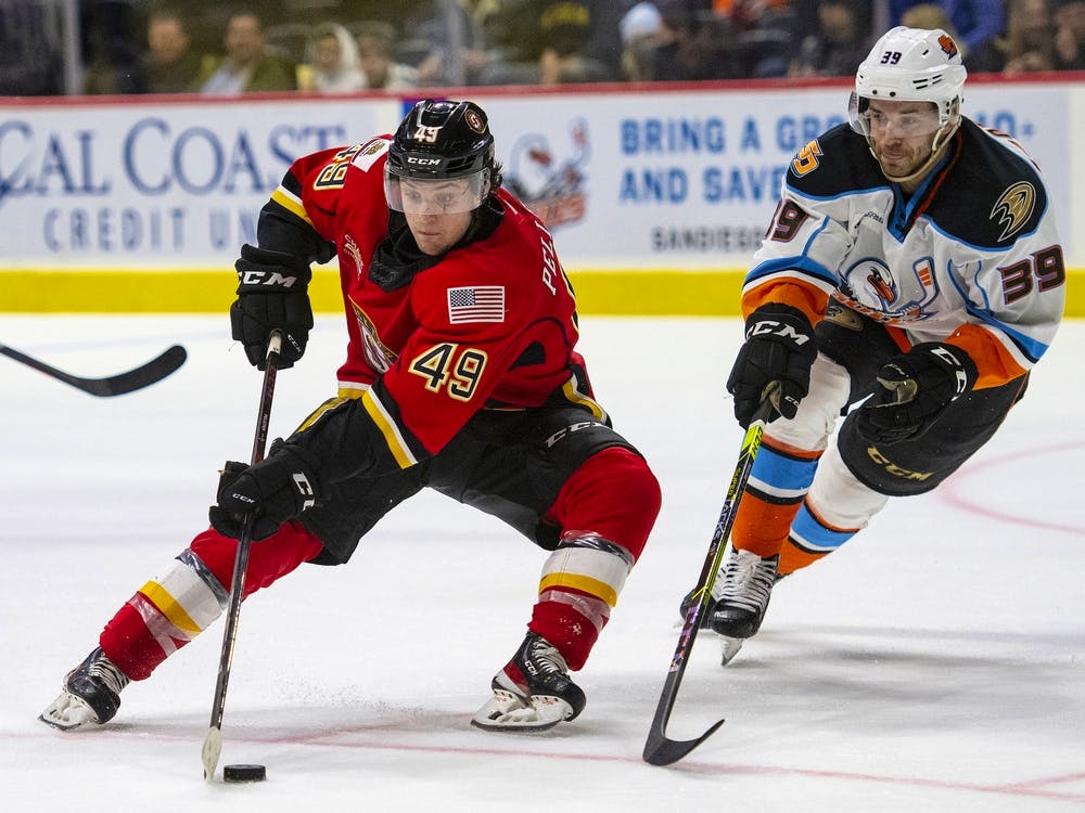 Andrew Mangiapane Calgary Flames Game-Used 2019 NHL Heritage