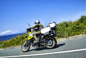 The much-revised 2023 Suzuki V-strom 1050DE will be available in the spring of 2023. Suzuki photo