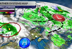 Low-pressure off Newfoundland and developing energy to our west will keep unsettled weather in the weekend forecast