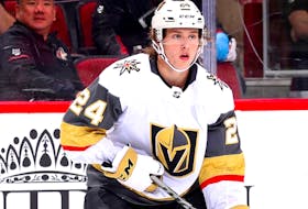 Mount Pearl’s Zach Dean is competing in the Rookie Faceoff tournament being held in San Jose this weekend with the Vegas Golden Knights. Dean is hoping to impress with his play ahead of NHL camp next week. He is shown here with the Golden Knights during a rookie preseason tournament last September. NHL.com/Vegas Golden Knights