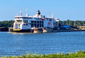 The MV Holiday Island, shown in August docked at Wood Islands, P.E.I.