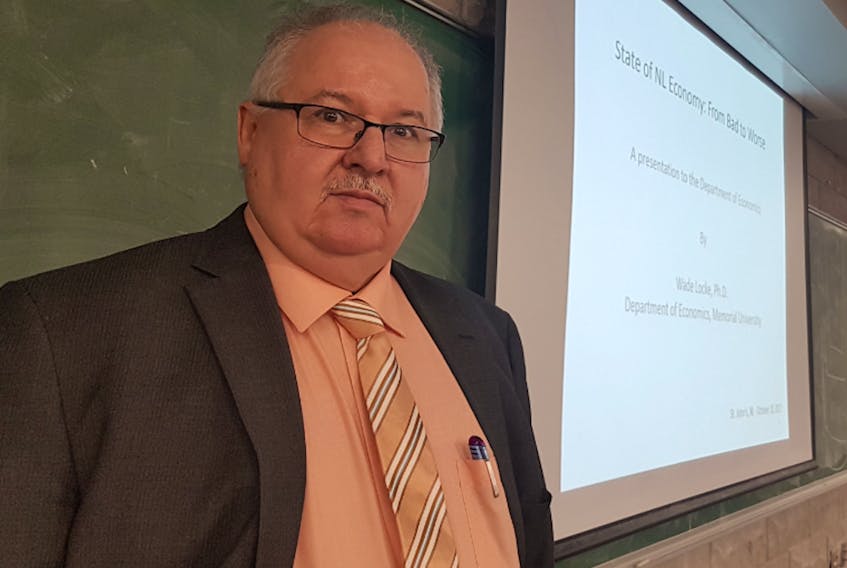 For 38 years Memorial University Professor Wade Locke focused his research and offered his data-driven opinon on the economics of Newfoundland and Labrador. Telegram File Photo