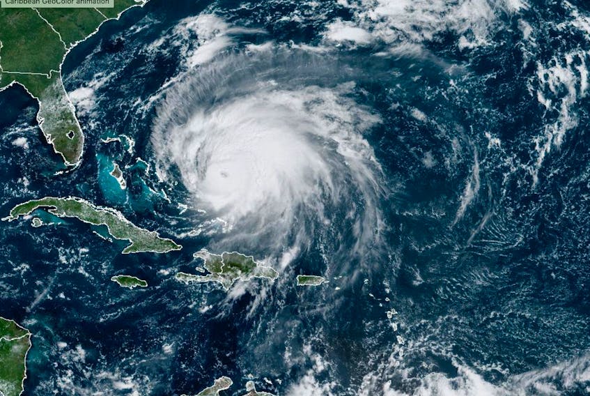 Hurricane Fiona as seen from satellite imagery on Sept. 21, courtesy of the National Hurricane Centre. Contributed