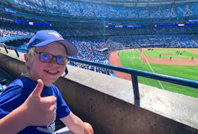 Liam Caines attended a Toronto Blue Jays game to celebrate his birthday. The Kentville boy, who plays on a local ball team, loves the sport and roots for the Blue Jays, but doesn't think they'll win the World Series. - Contributed