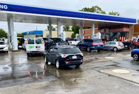 Service stations across the Cape Breton Regional Municipality were busy all Friday as motorists lined up to top up their tanks prior to the arrival of hurricane Fiona. DAVID JALA