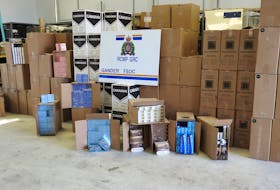 RCMP arrested two men and seized around $412,000-$450,000 worth of illegal tobacco products in Deer Lake on Sept. 20. Contributed