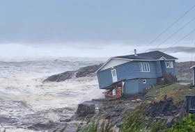 One of several Port aux Basques homes destroyed by storm surge from hurricane Fiona on Saturday, Sept. 24, 2022