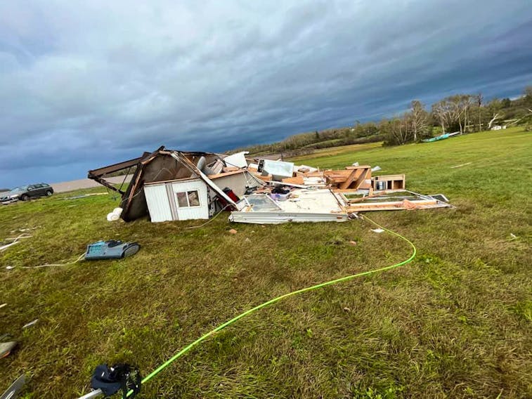 Mike Murray captured this photo of a structure destroyed in Merigomish, N.S.