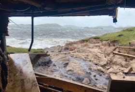 Part of the basement wall in Hilda Hann’s Burgeo home was washed out when it was hit by the surging sea on Saturday (Sept. 24) during Hurricane Fiona. - Derek Hann Photo