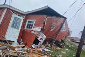 One of the many homes in Port aux Basques that was damaged during Hurricane Fiona on Saturday. – Image from Facebook