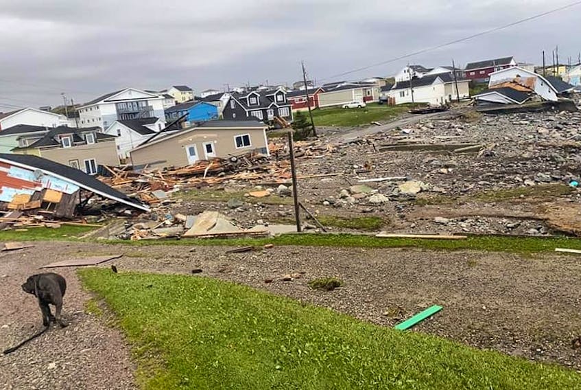 Images of damaged homes and debris scattered everywhere coming out of Port aux Basques show the destruction Hurricane Fiona caused in the town. – Image from Facebook
