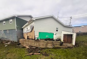 Another view of the house that Ross Cooper was renting in Port aux Basques. The house was shifted off its foundation by the extreme winds during Hurricane Fiona on Saturday (Sept. 24.) - Contributed