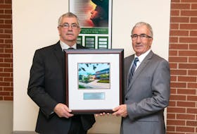 Donald and Reg MacDonald, recipients of the AVC’s 2019 Honourable Eugene F. Whelan Green Hat Award. Contributed