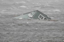 A shed was swept out to sea in Margaree-Fox Roost on Saturday, Sept. 24. - Contributed